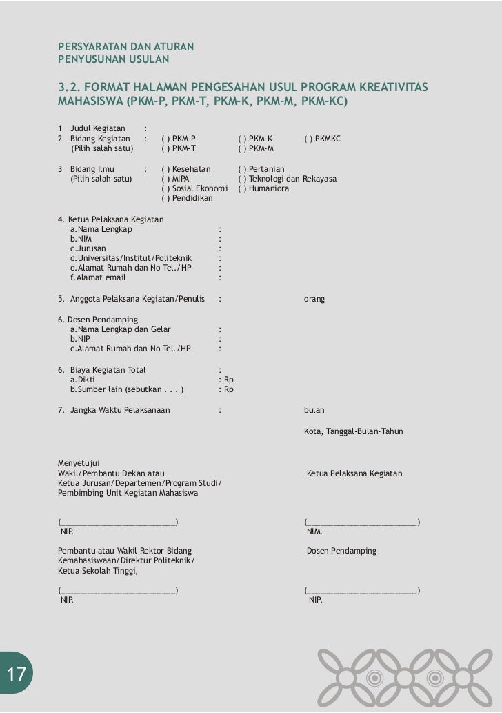 Pedoman PKM 2011