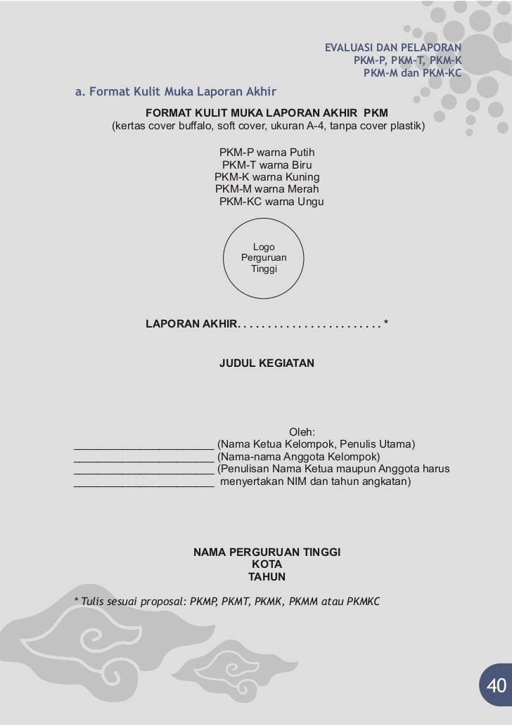 Pedoman program kreativitas mahasiswa 2011 2012