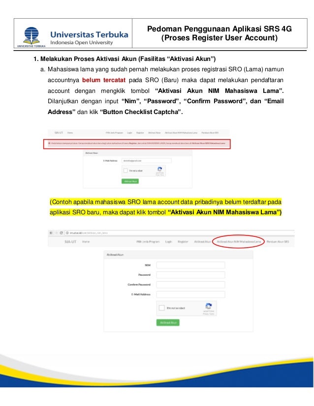 Pedoman proses register Online UT 