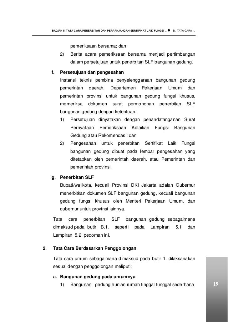 pedoman sertifikat laik fungsi bangunan gedung 32 728