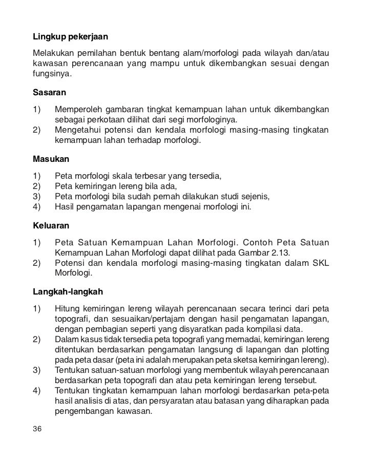 Pedoman teknis analisis aspek fisik dan lingkungan 