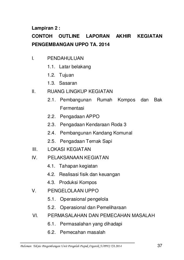Pedoman teknis pengembangan unit pengolah pupuk organik 