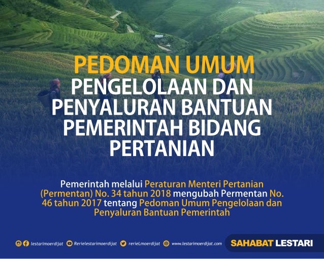 Pedoman Umum Pengelolaan Dan Penyaluran Bantuan Pemerintah Bidang Per