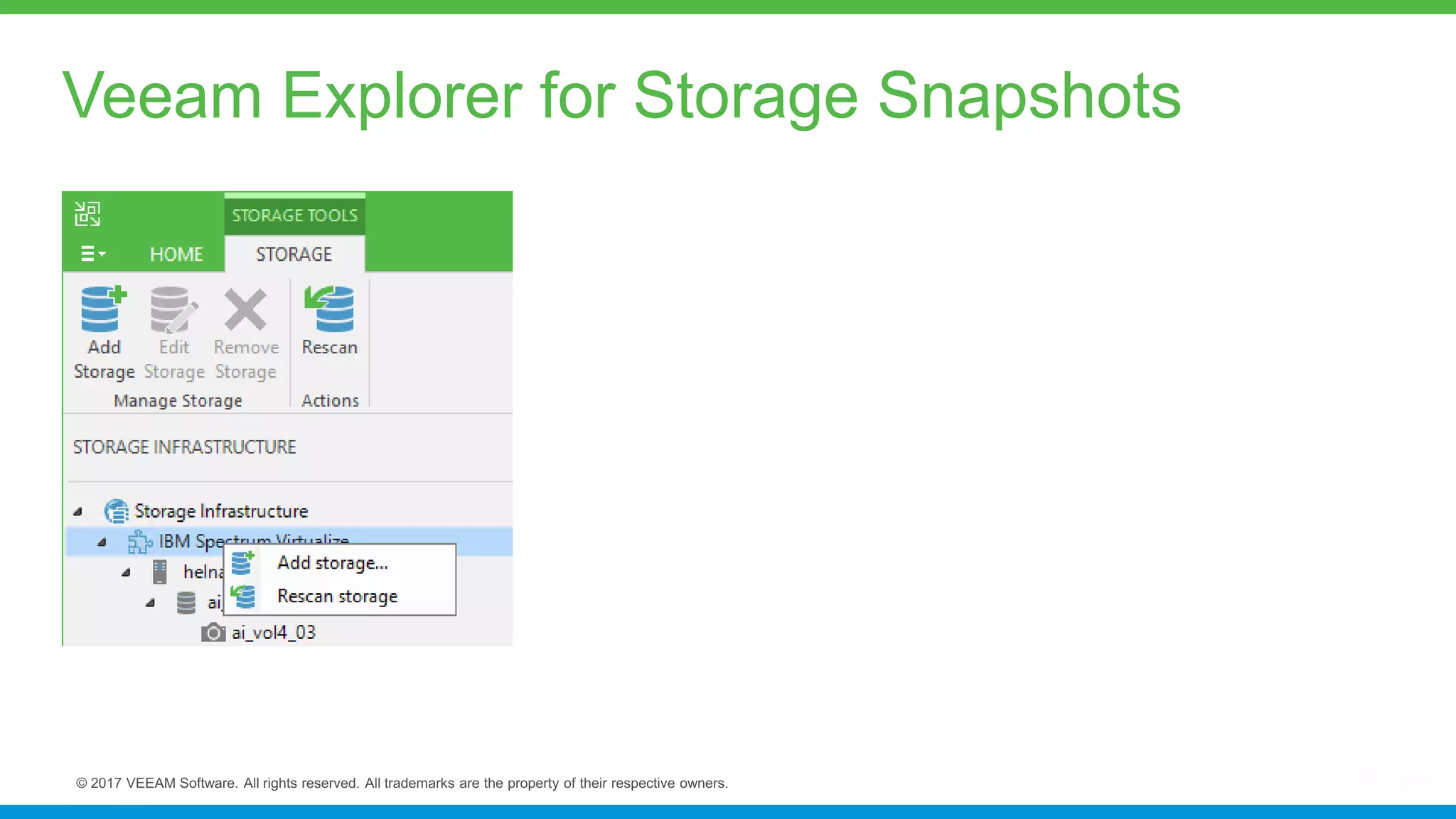 Veeam Explorer for Storage Snapshots
 