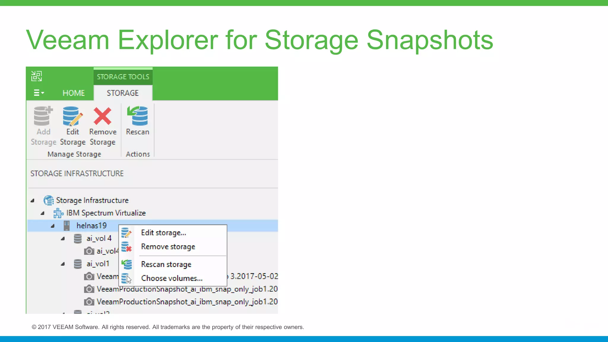 Veeam Explorer for Storage Snapshots
 