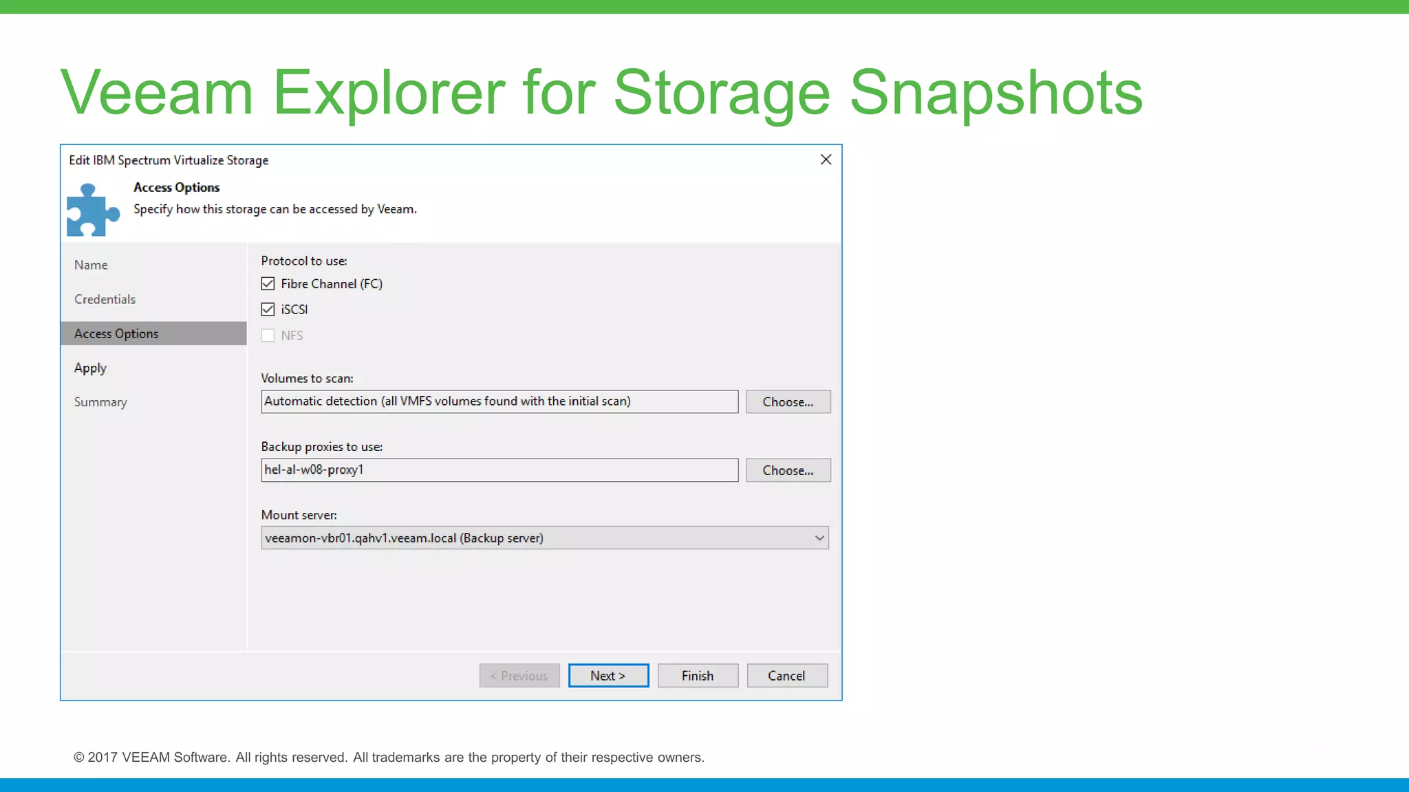 Veeam Explorer for Storage Snapshots
 