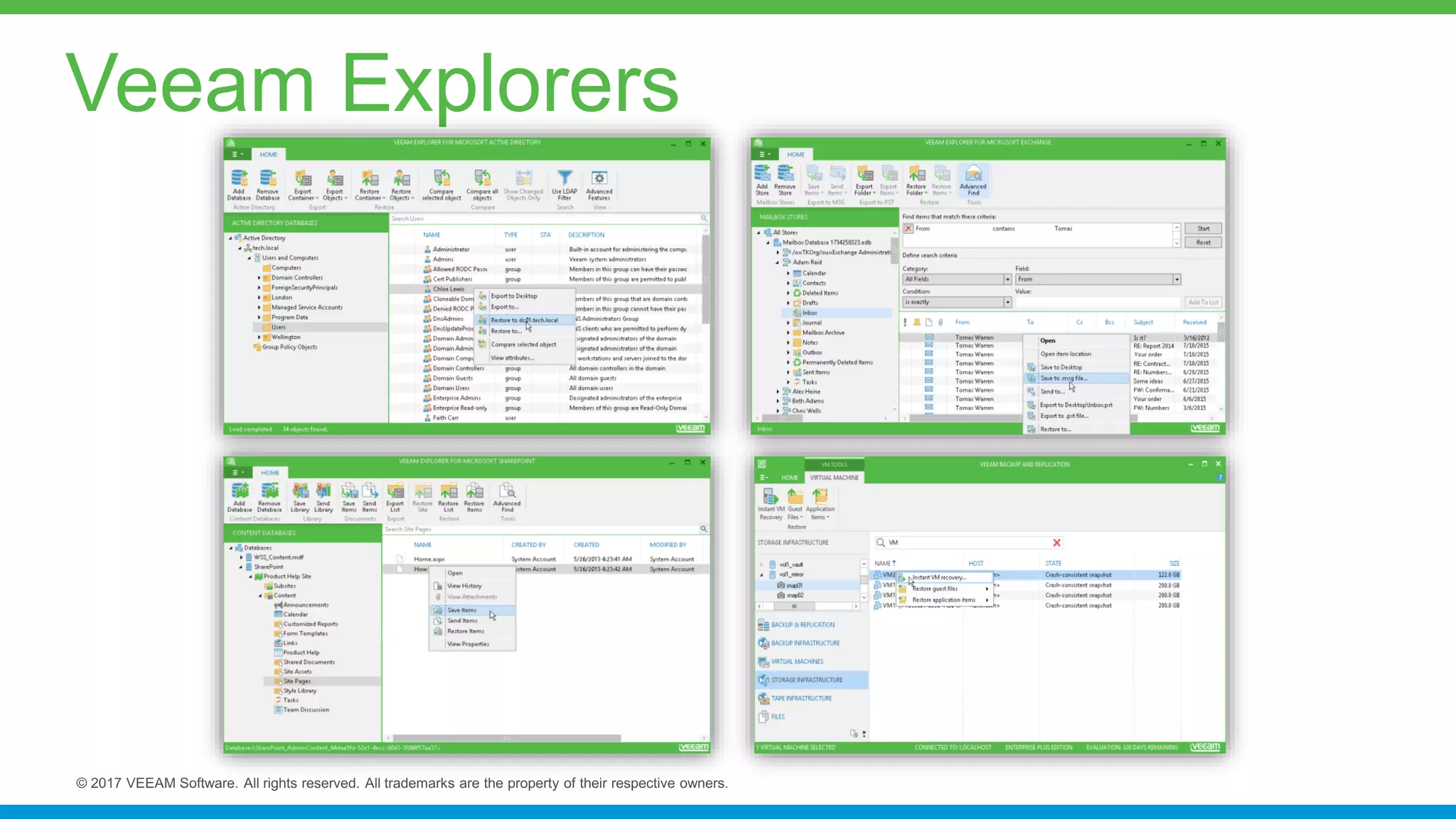 Veeam Explorers
 