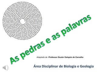 Área Disciplinar de Biologia e Geologia
Adaptado de: Professor Doutor Galopim de Carvalho
 