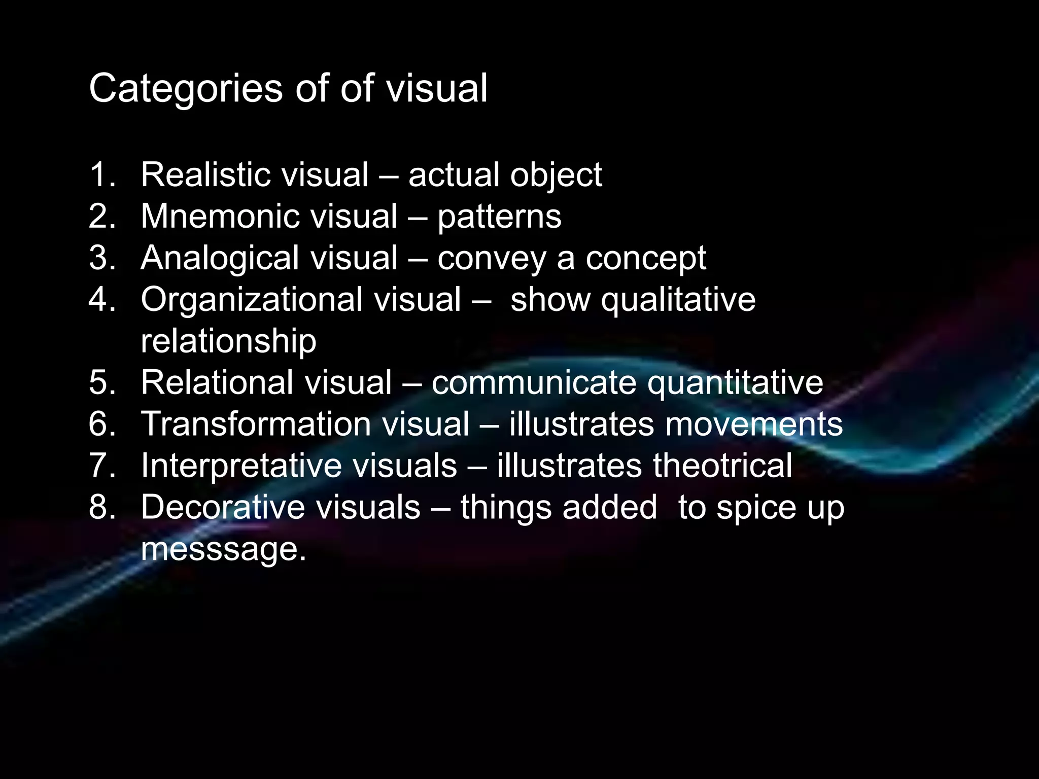 Chapter 8: Visuals and Visual Media | PPTX
