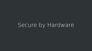 Secure by Hardware
 