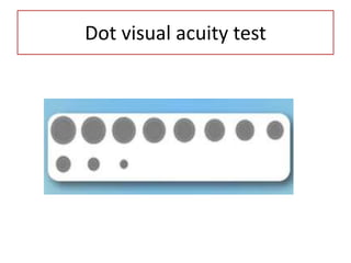 Dot visual acuity test
 