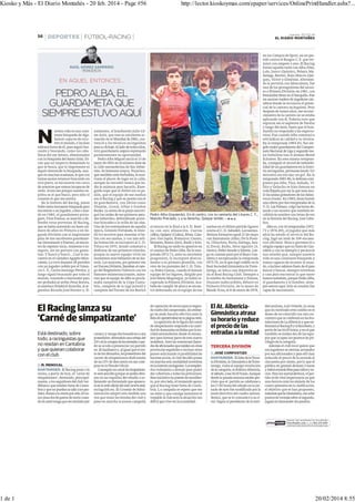 Kiosko y Más - El Diario Montañés - 20 feb. 2014 - Page #56

1 de 1

http://lector.kioskoymas.com/epaper/services/OnlinePrintHandler.ashx?...

20/02/2014 8:55

 