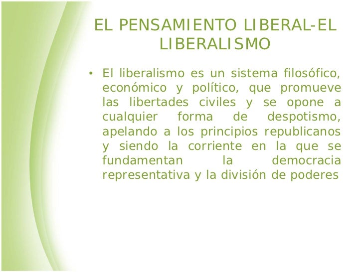 EL PENSAMIENTO LIBERAL DEL SIGLO XXI