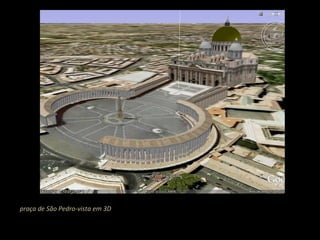 praça de São Pedro-vista em 3D 