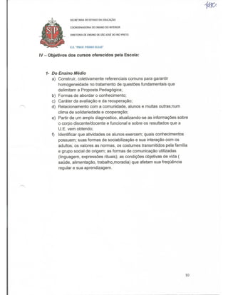 Plano Gestão Prof Pedro Elias