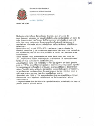 Plano Gestão Prof Pedro Elias
