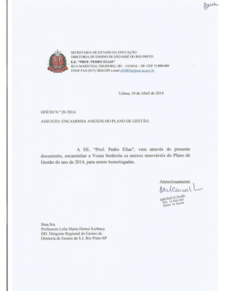 Plano Gestão Prof Pedro Elias