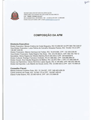 Plano Gestão Prof Pedro Elias