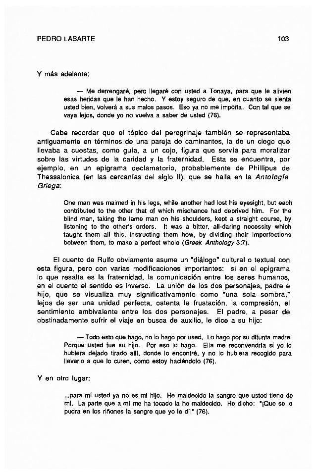 "No oyes ladrar los perros" de Juan Rulfo Peregrinaje