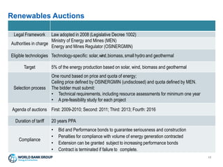 The Policy and Regulatory Framework for Renewable Energy | PPTX
