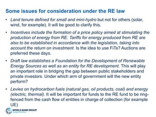 The Policy and Regulatory Framework for Renewable Energy | PPTX