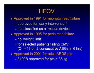 High Frequency Ventillation