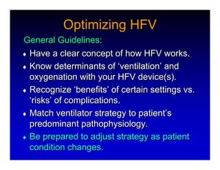 High Frequency Ventillation