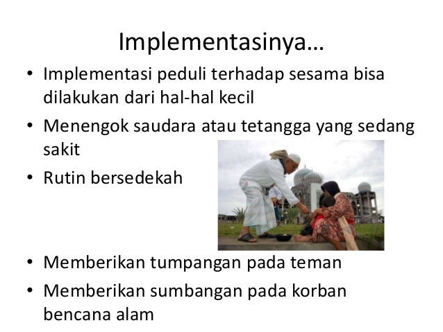 Peduli Terhadap Sesama