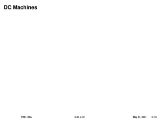 DC Machines
PEE-102A U-III, L-10 May 27, 2021 5 / 18
 