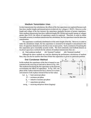 performance of transmission lines of long,medium and short length | PDF