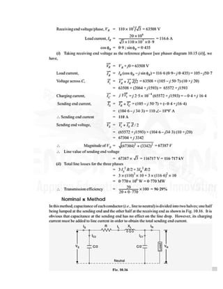 performance of transmission lines of long,medium and short length | PDF
