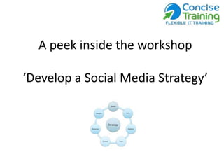 A peek inside the workshop

‘Develop a Social Media Strategy’
 