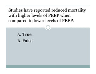 PEEP:Bring the Evidence to the Bedside