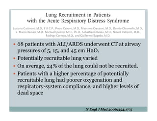 PEEP:Bring the Evidence to the Bedside
