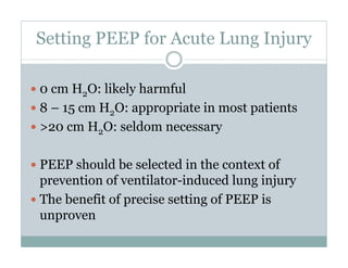 PEEP:Bring the Evidence to the Bedside