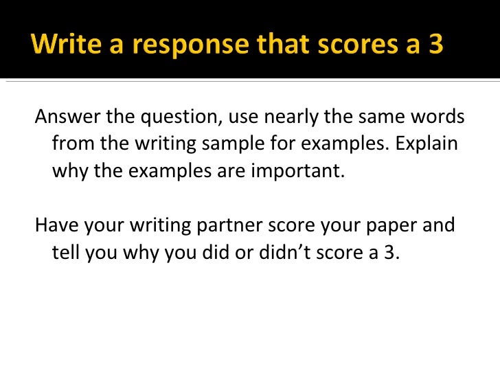 Peer Response To The Student Sample