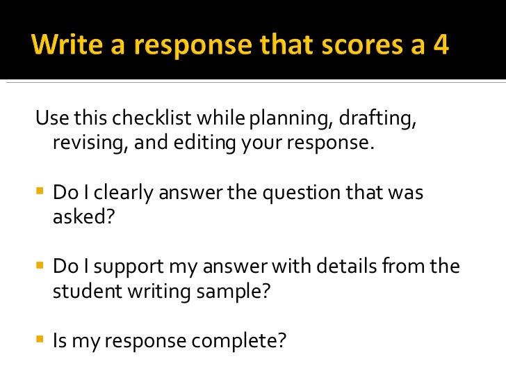 Peer Response To The Student Sample