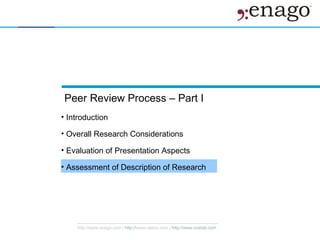 Peer Review Process: Evaluation Criteria | PPT | Publishing Industry ...