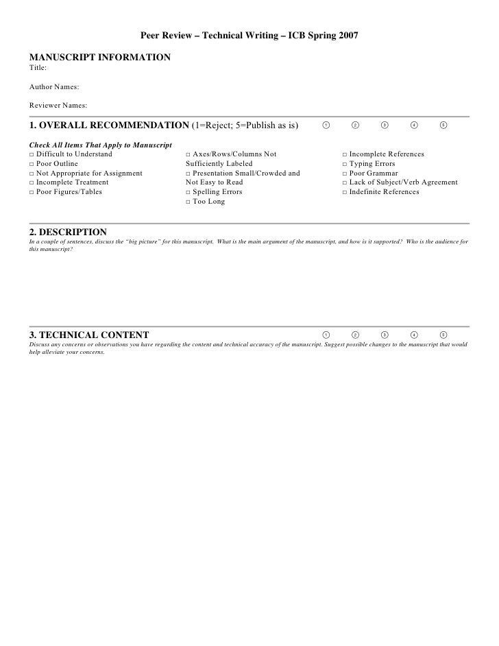 Printables Peer Review Worksheet essay peer review research paper worksheet technical writing icb spring manuscript information title author names slideshare middot paper
