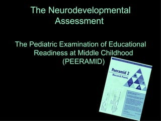 The Neurodevelopmental Assessment   ,[object Object]