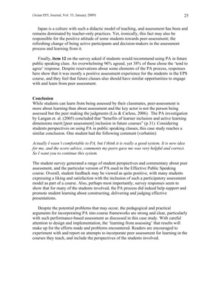 Student Perspectives of Peer Assessment for Learning in a Public ...