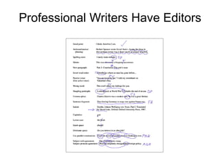 Professional Writers Have Editors 