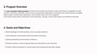 Peer Counselor Training Program A Guide to Effective Peer Mentoring ...