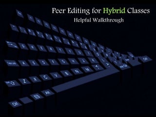 Peer Editing for Hybrid Classes
Helpful Walkthrough
 