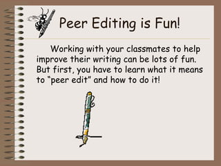 Peer editing powerpoint | PPTX