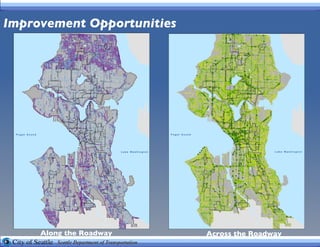 Improvement   Opportunities Along the Roadway Across the Roadway 