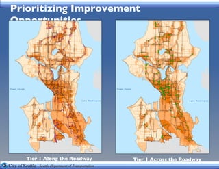 Prioritizing Improvement Opportunities Tier 1 Along the Roadway Tier 1 Across the Roadway 