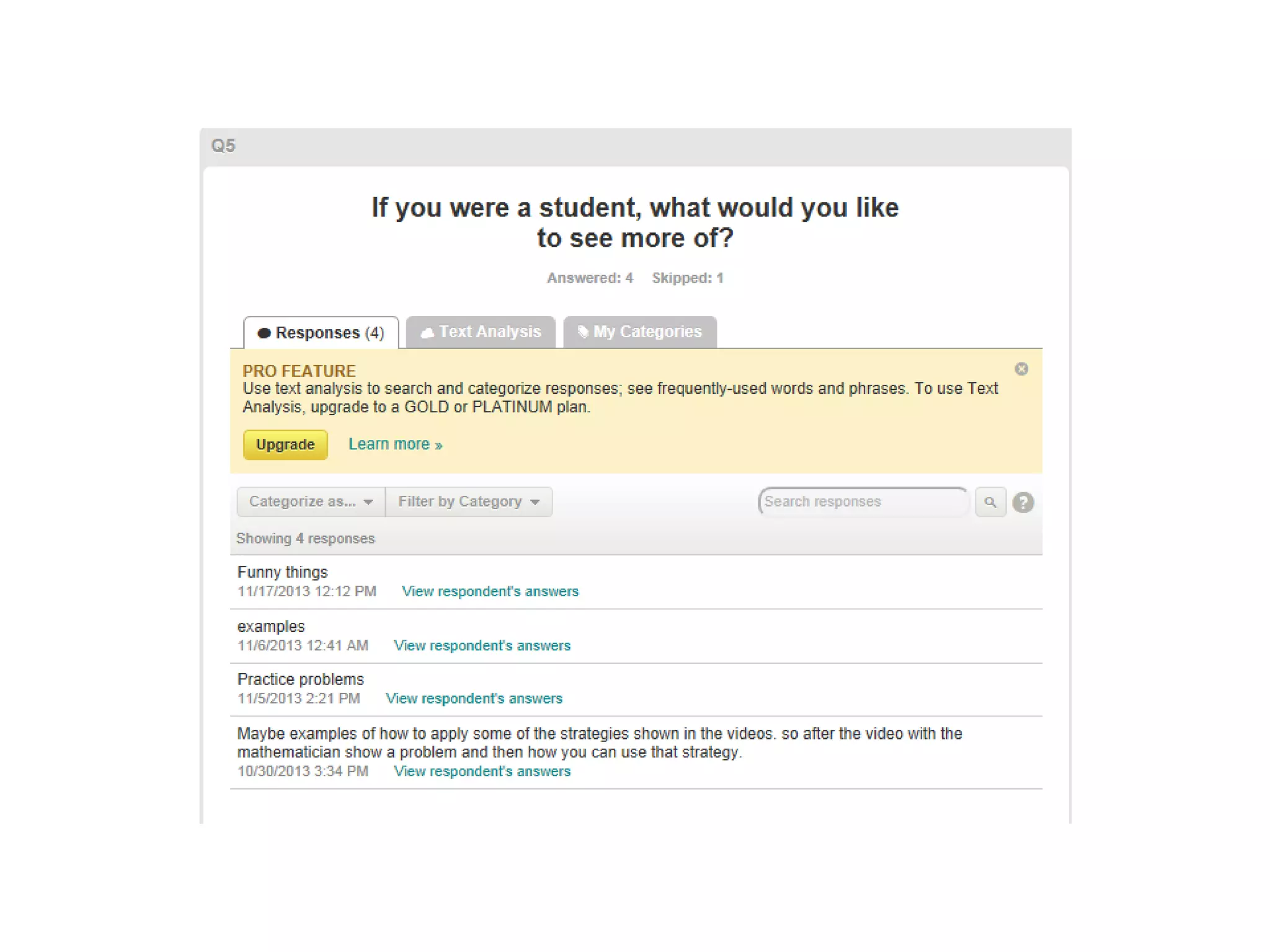 Peer formative assessment results