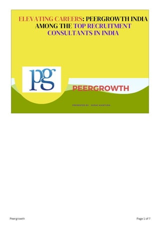 PeerGrowth India Among the Top Recruitment Consultants in India.pdf