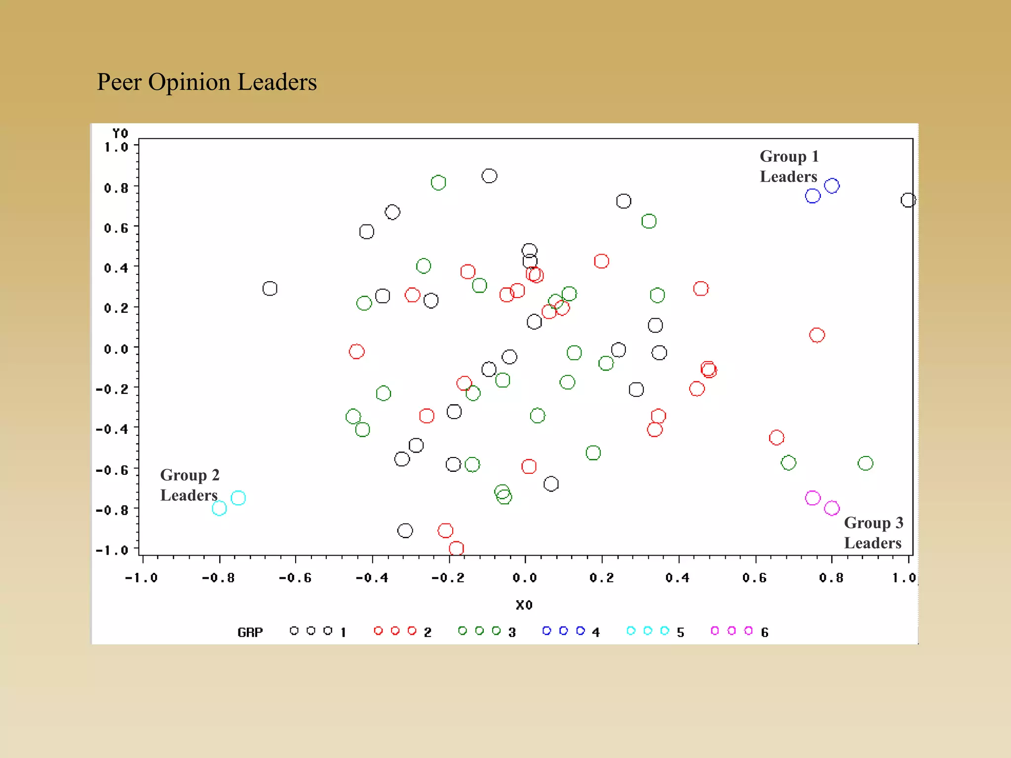 Group 1
Leaders
Group 2
Leaders
Group 3
Leaders
Peer Opinion Leaders
 